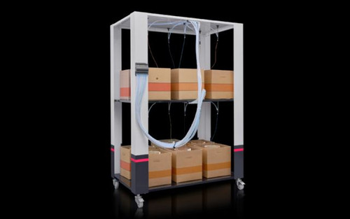 AS 4051218 | Wire storage unit WT Tube 12, Wire drums are stored in a space-saving manner with the modular and space-saving WT Tube 12 wire storage system. The flexible hose system and the wire feed block allow the wires to be fed easily and safely tImage_1