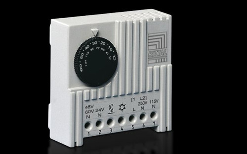 SK 3110000 | SK Thermostat, enclosure internal thermostat, 24-230 V, 1~, 24-60 V (DC), Colour RAL 7035, WHD: 71 x 71 x 33.5 mmImage_1