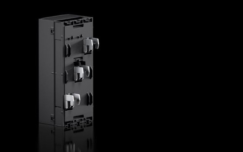 RX 9360220 | RiLineX connection adapter, Connection adapter RiLineX busbar platform for screw mounting., Polyamide (PA 6) Fire behavior corresponding to UL 94, RAL 9005, 1,000 V AC 1,500 V DC 600 V AC (UL) 600 V DC (UL), 3, -5 DegC...55 DegC ( 23 DegImage_1