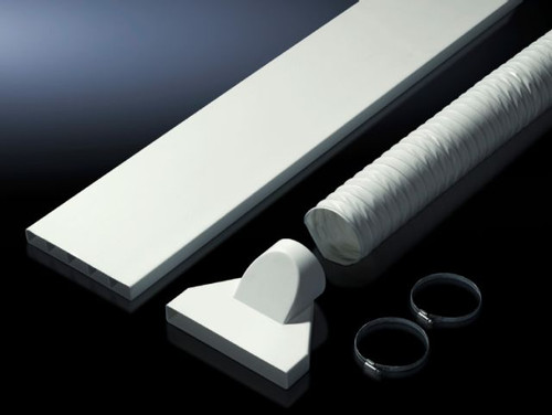 SK 3286870 | Air duct system for roof-mounted cooling units and roof-mounted air-water heat exchangers, Cold air can be routed directly to specific areas of the enclosure using the air duct system. This eliminates the risk of air short circuits due tImage_1