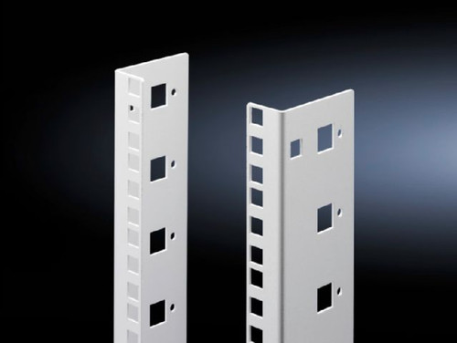 DK 7507721 | Profile rails, 19" for FlatBox, Carbon steel, spray finished, RAL 7035, Assembly components for fast, tool-free assembly, Category B: PCF value (cradle-to-gate) calculated approximately on the basis of the product weight and self-declareImage_1