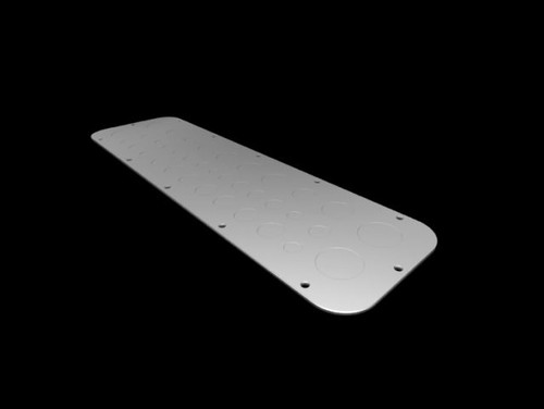 AX 2574100 | Metal gland plate with metric knockouts, for AX, Simply knock out the holes for the cable glands with a screwdriver., Carbon steel, RAL 7035, W: 534mm, D: 149mm, W: 21in, D: 5.87in, IP 66 if correctly installed, Category B: PCF value (crImage_1