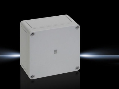 PK 9510000 | PK Polycarbonate enclosure, WHD: 130x130x75 mm, fibreglass-reinforced polycarbonate, without knockouts, with grey coverImage_1