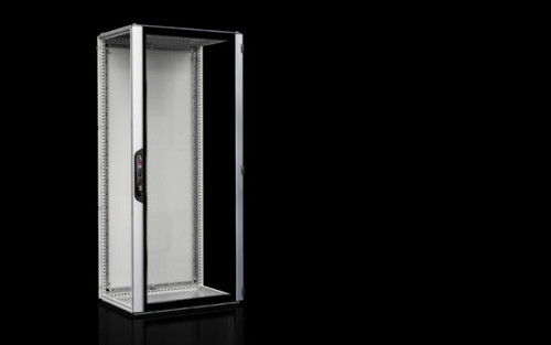 VX_IT 5051212 | Glazed aluminum door, one-piece for VX IT, Aluminum Viewing door: Single-pane safety glass, 3 mm, Front door: Aluminum, anodized/spray-finished, VX comfort handle, hinges, horizontal profile: RAL 9005, Door with VX comfort handle for Image_1