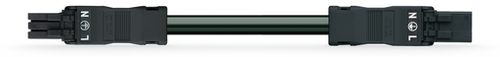 Wago 891-8993/016-101 | pre-assembled interconnecting cable, Eca, Socket/plug, 3-pole, Cod. A, H05Z1Z1-F 3G 1.5 mm2, 1 m
