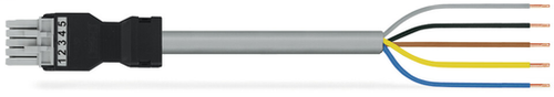 Wago 891-8995/105-103 | pre-assembled connecting cable, Eca, Socket/open-ended, 5-pole, Cod. B, 1 m