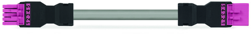 Wago 891-8995/006-107 | pre-assembled interconnecting cable, Eca, Socket/plug, 5-pole, Cod. B, 1 m