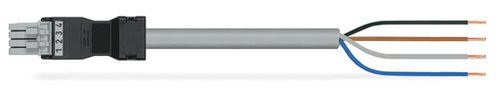 Wago 891-8994/106-403 | pre-assembled connecting cable, Eca, Socket/open-ended, 4-pole, Cod. B, Control cable 4 x 1.5 mm2, 4m