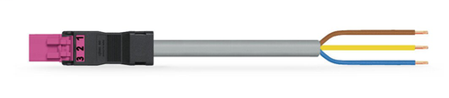 Wago 891-8993/205-407 | pre-assembled connecting cable, Eca, Plug/open-ended, 3-pole, Cod. B, 4m