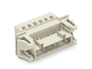 721-606/114-000 | 1-conductor male connector, 100% protected against  mismating, Snap-in flange, 2.5