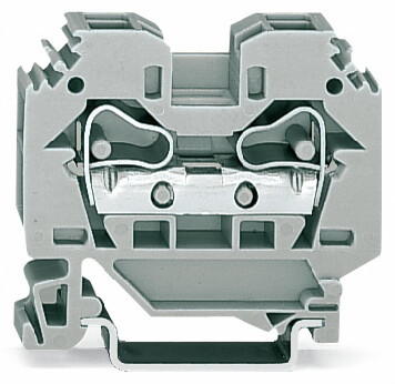 284-101 | 2-conductor through terminal block, 10 mm, lateral marker slots,  for DIN-rail 35 x 15 and 35 x 7.5, CAGE CLAMP