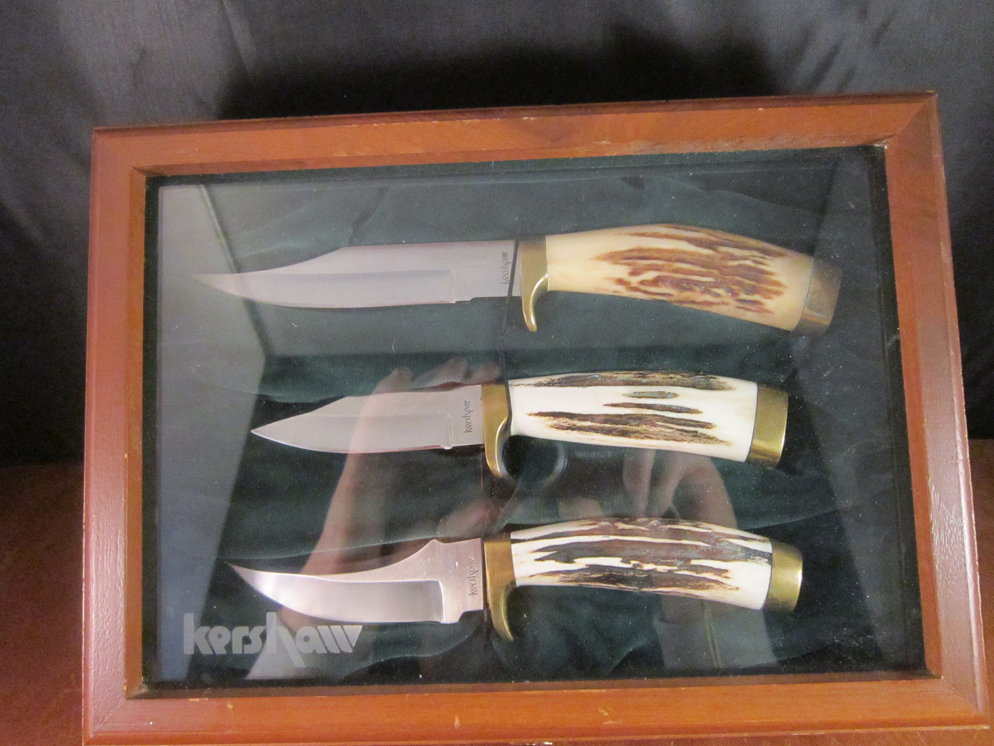 Vintage Kershaw; Dan Harrison Hand-Crafted American Series Stag handled  Knives.