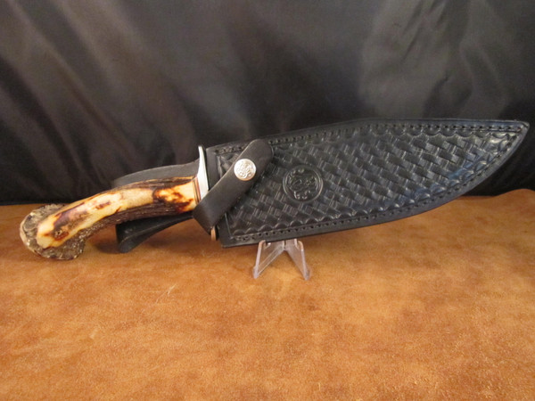 1997 Smith & Wesson 145th Year Bowe Knife, crown stag handle