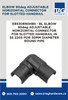 EB530R90HBS - BL ELBOW 90deg ADJUSTABLE HORIZONTAL CONNECTOR FOR SLOTTED HANDRAIL IN SS 2205 FOR 30MM DIAMETER ROUND PIPE 