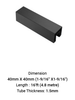 TU4401915SBL  | TUBE SLOTTED SQUARE FOR CAPRAIL 40 X 40 MM WITH 1.5 MM WALL THICKNESS 4.88M (19') LENGTH IN MATTE BLACK FINISH