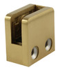 GC60045SBG GLASS CLAMP SQUARE SMALL IN BRUSHED GOLD(SATIN BRASS) FOR FLAT