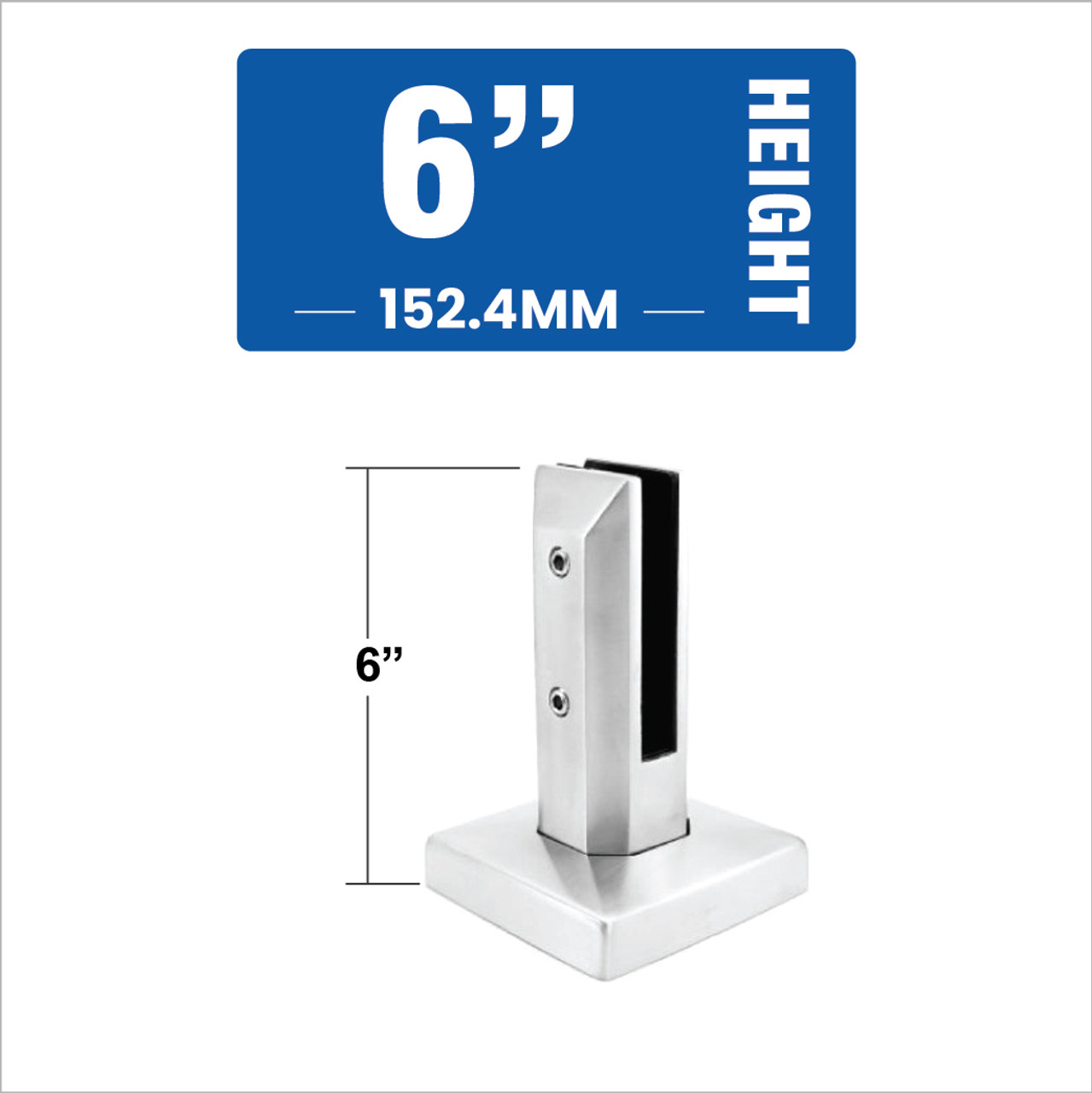 SP5SPSQADJ | 6" HEIGHT |  Square Adjustable Friction Fit Spigots