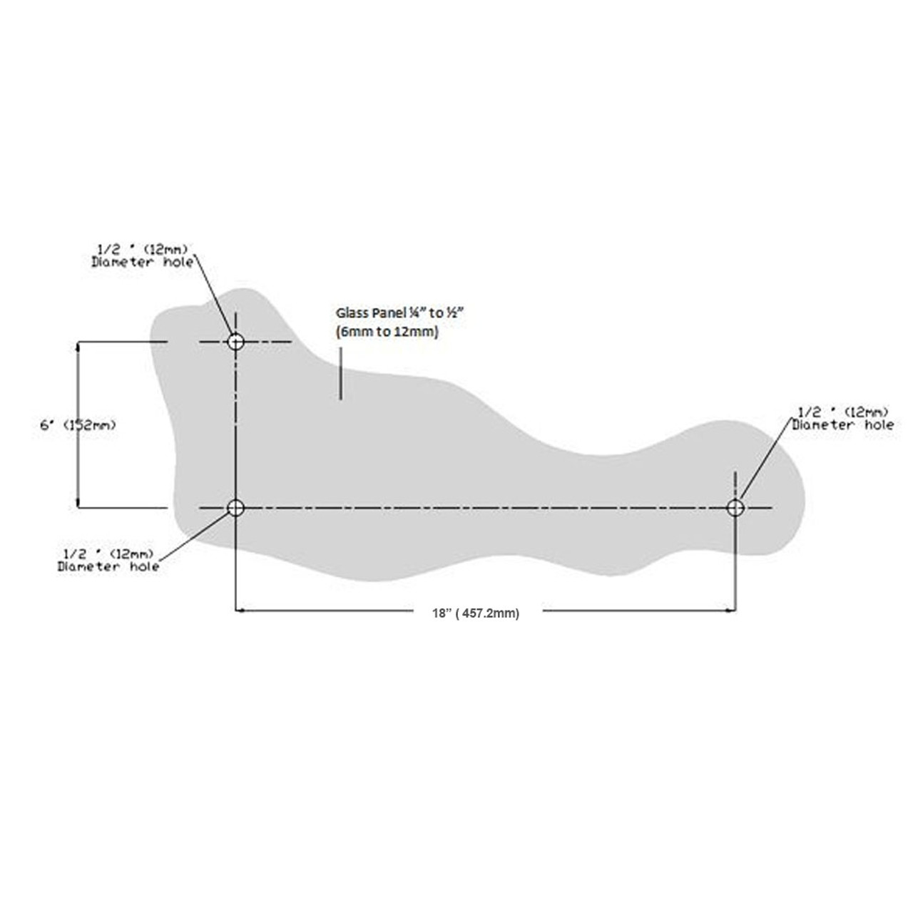 TBE6X18CMBG Round Door Handle and Towel Bar