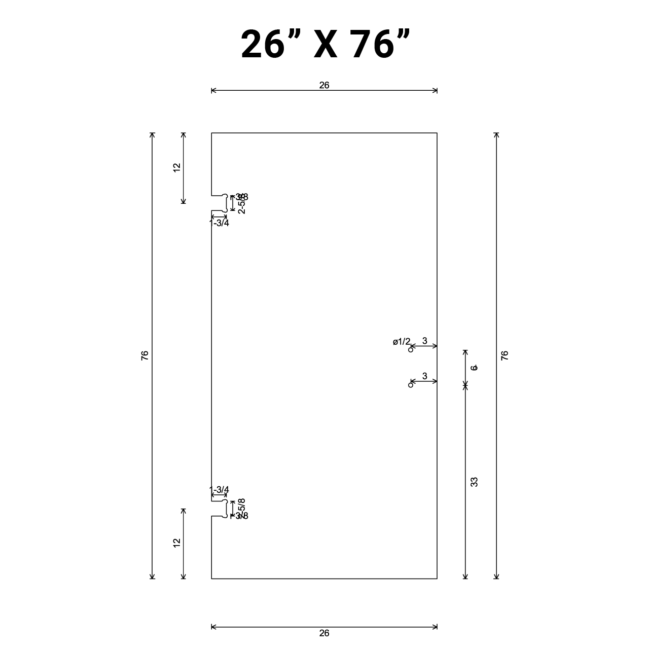 SD7626-2H (26in X 76in)