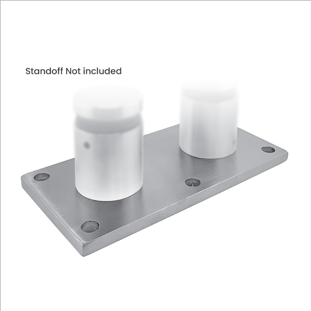 SO622PLATE840 | 8"X4"5/16" STANDOFF PLATE ONLY |  INCLUDES 2 PIECES OF 3/8" FLAT HEAD MACHINE SCREWS 
