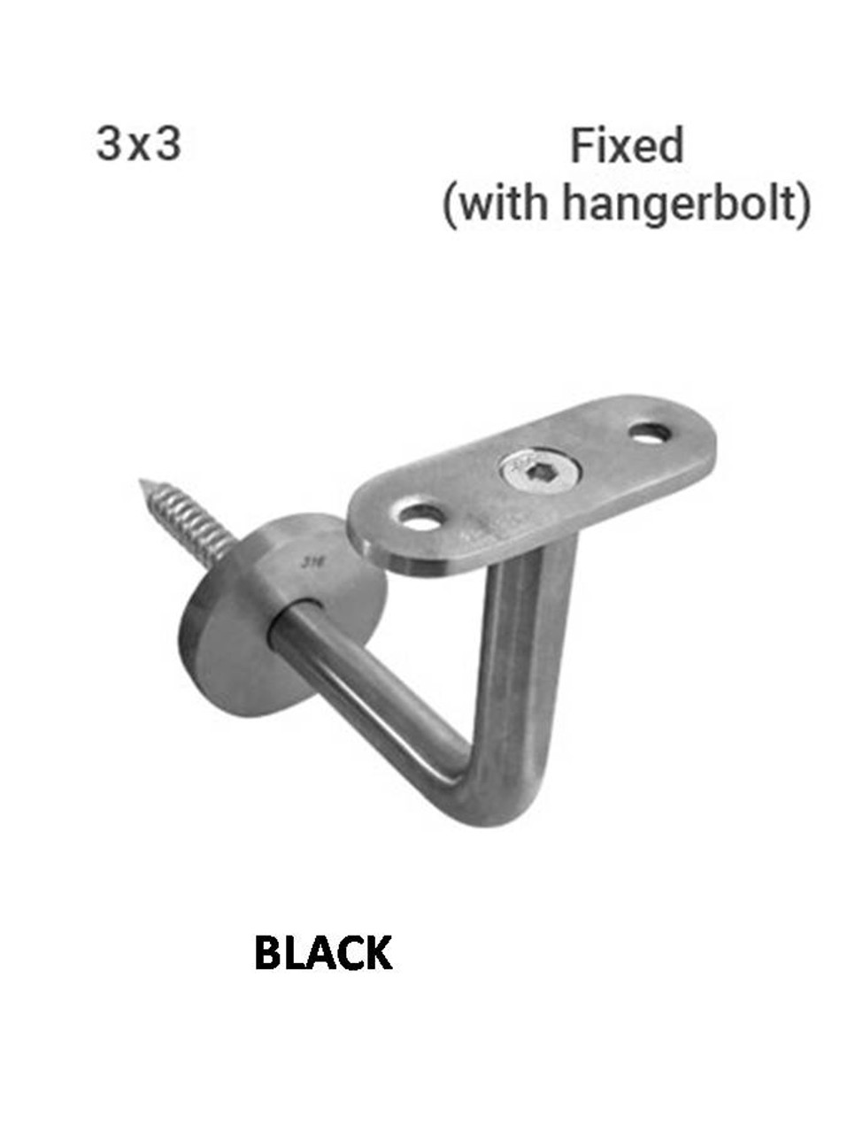 WB65403350FBS - BL WALL BRACKET 3" X 3" FIXED