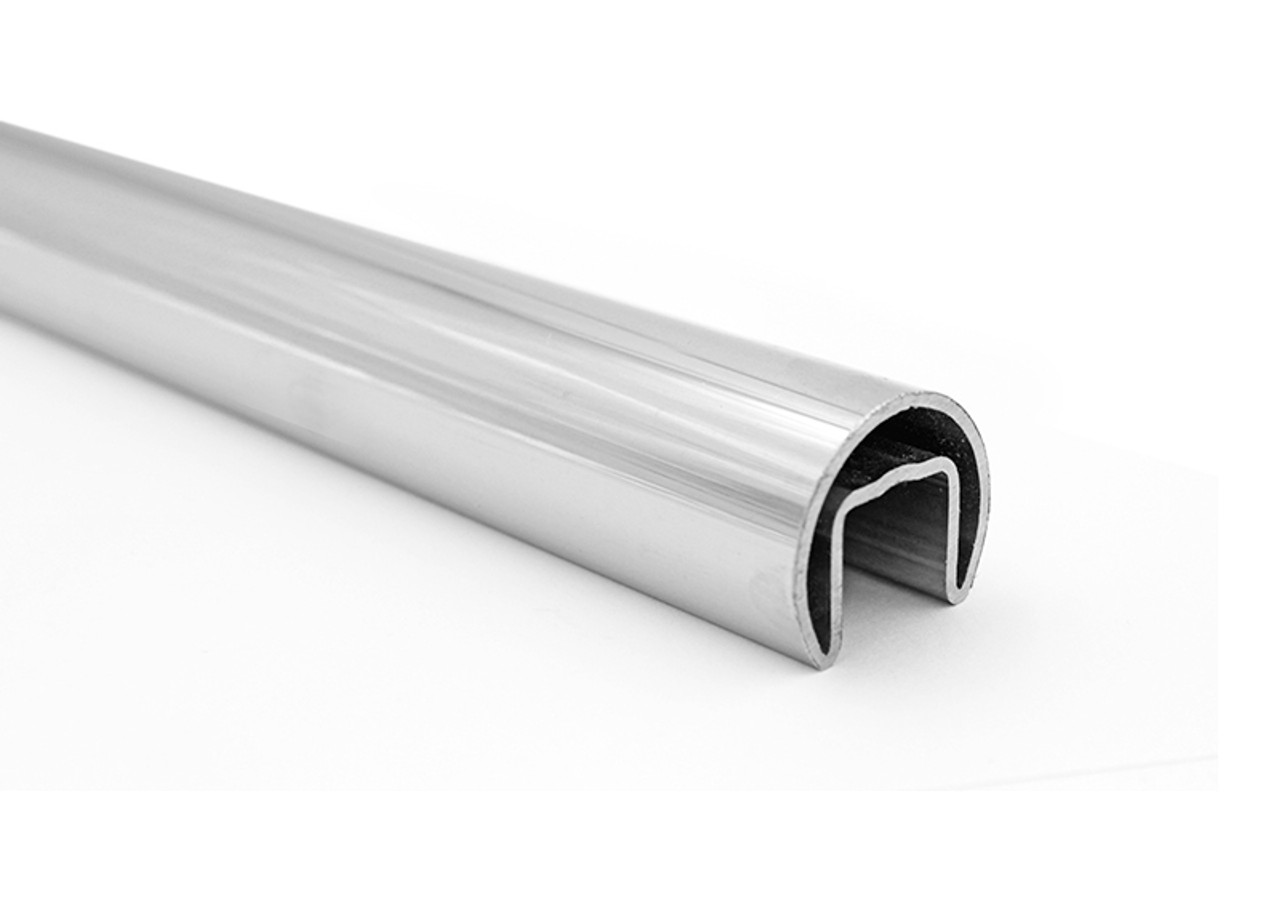 TU630D1912R - BL TUBE SLOTTED ROUND FOR HANDRAIL Diameter 30 MM WITH 1.2 MM THICK 5.8M (19') LENGTH IN SS316 