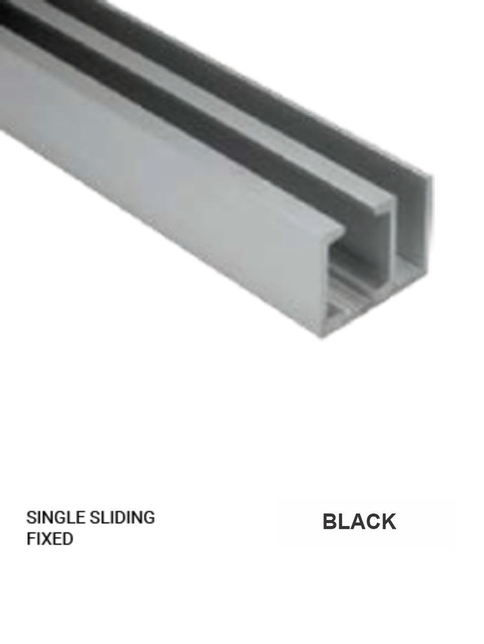 SL012SA-BL Single Sliding Fixed in PC Black