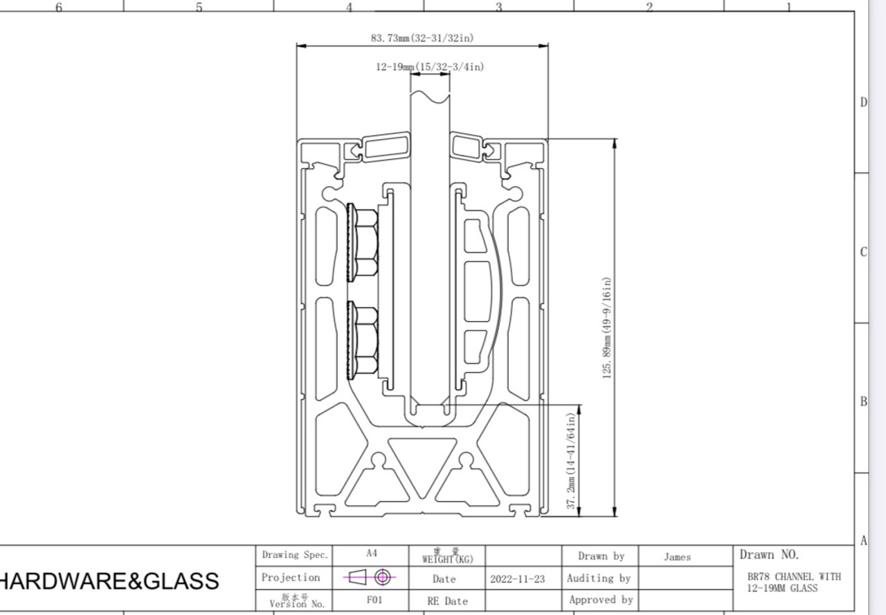Align Lock Side Mounted Kit for 12mm-13.5mm Glass Align Lock Side Mounted Kit for 12mm-13.5mm Glass
