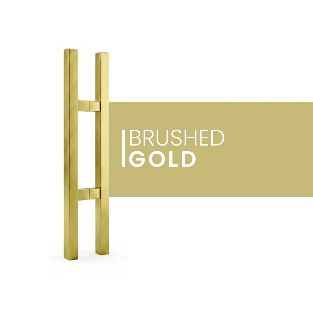 LHSQ | SQUARE LADDER HANDLE IN BRUSHED GOLD