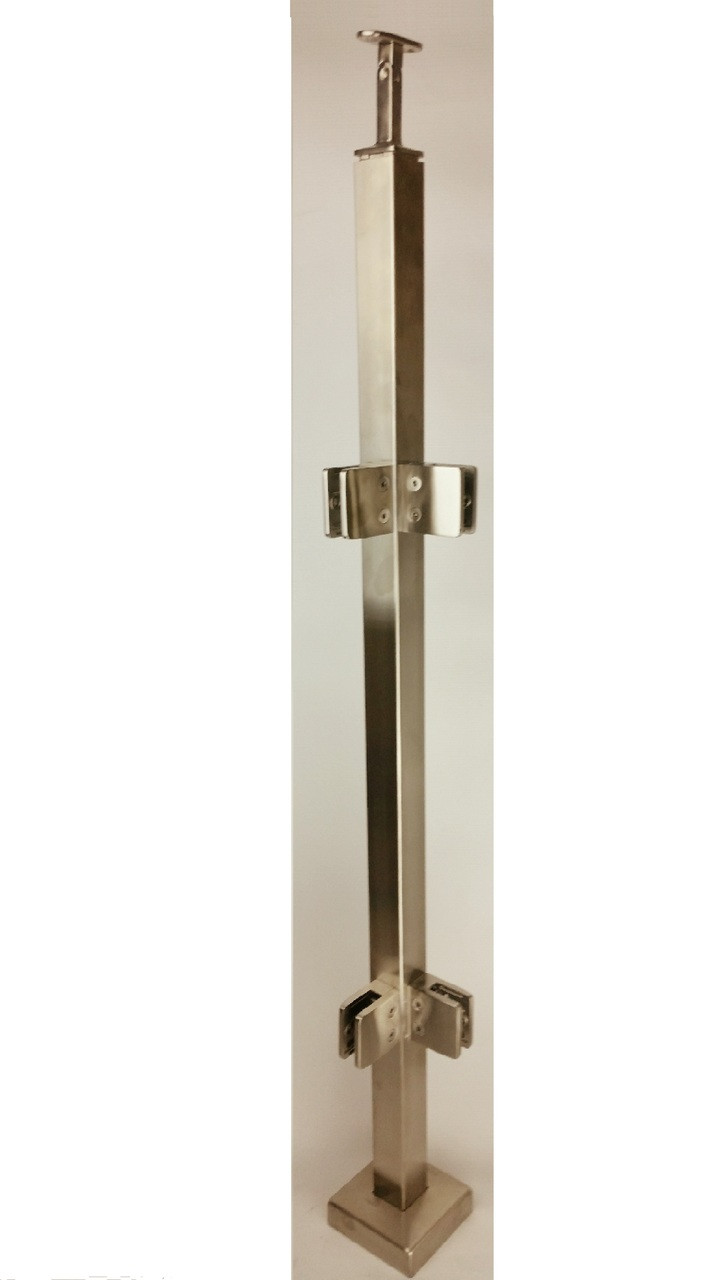 PS60574042CBS  42" SQUARE CORNER POST SS316 in Brushed Finish