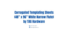 Corrugated Templating Sheets (48” x 96” White Narrow Flute) by TAG Hardware