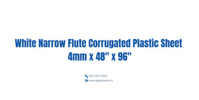White Narrow Flute Corrugated Plastic Sheet – 4mm x 48" x 96"