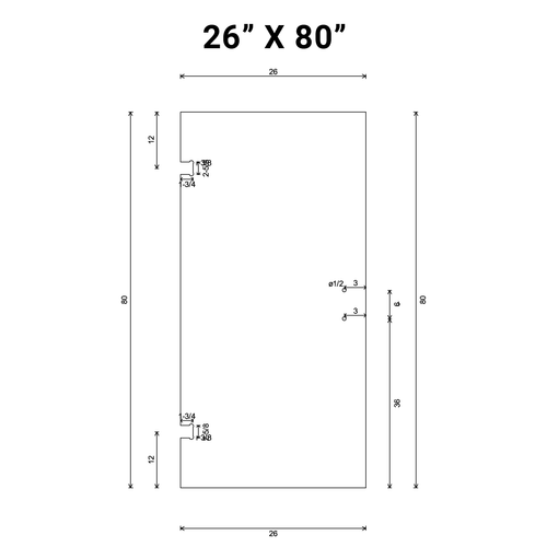 SD8026-2H (26in X 80in)