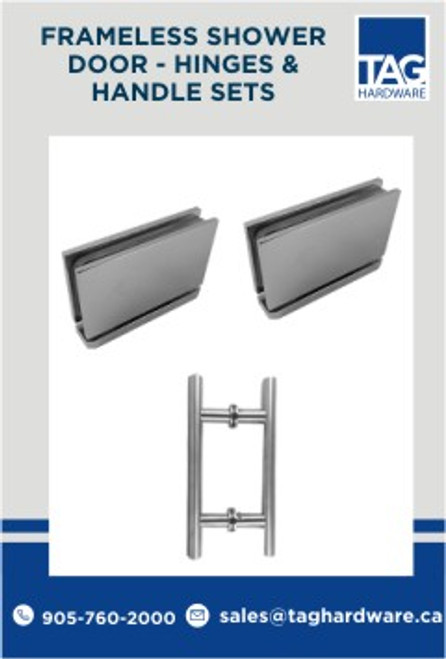 shower door hinges and shower handles