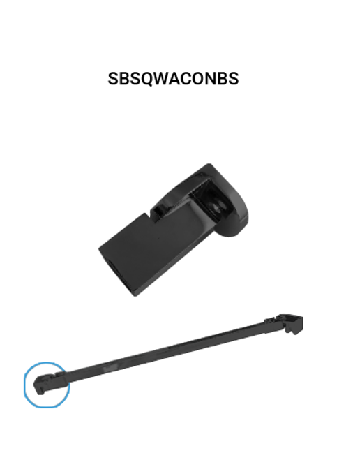 SBSQWACONBS - BL Wall Connector in Brushed to PC Black Finish