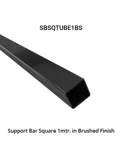 SBSQTUBE1BN - BL Square Tube Only 1mtr in Brushed to PC Black Finish