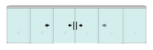 SLTEL1+2DBL TELESCOPIC DOUBLE SLIDING WITH 1 FIXED PANEL WITH 2 SLIDING PANELS