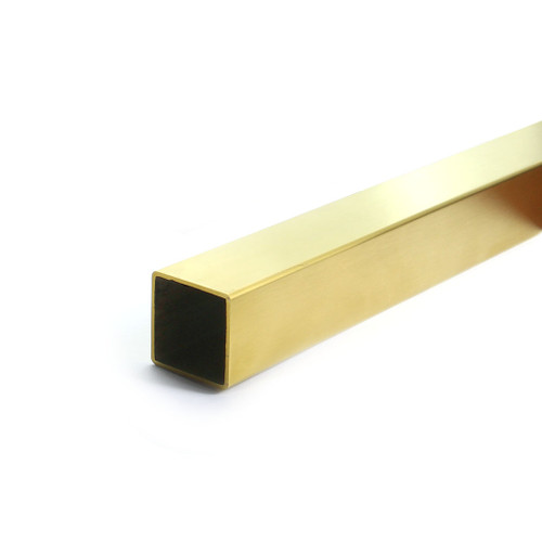 TU6401920SBG | TUBE SQUARE 40 X 40 MM WITH 2.0 MM THICK 5.8M (19') LENGTH IN SS316 IN #4 BRUSHED GOLD FINISH