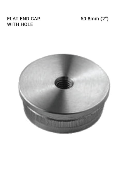 EC621950H00BSM8 END CAP WITH HOLE ROUND CURVED SS 316 FOR 50.8 MM DIA PIPE & 2.0 MM 