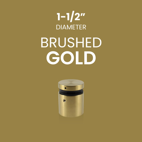 1-1/2" DIAMETER STANDOFF | BRUSHED GOLD