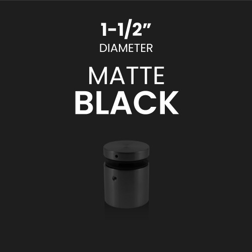 1-1/2" DIAMETER STANDOFF | MATTE BLACK