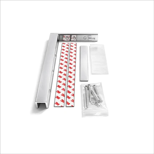 GSLGWCPL | 8" L Support Glass-to-wall in Chrome finish LEFT