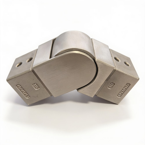 ELBOW ADJUSTABLE CONNECTOR DOWNWARDS FOR SLOTTED CAPRAIL FOR 40x40mm
