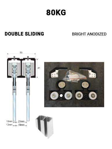 SLEZ80ST-DS Double Sliding 80KG Round w/Cladding