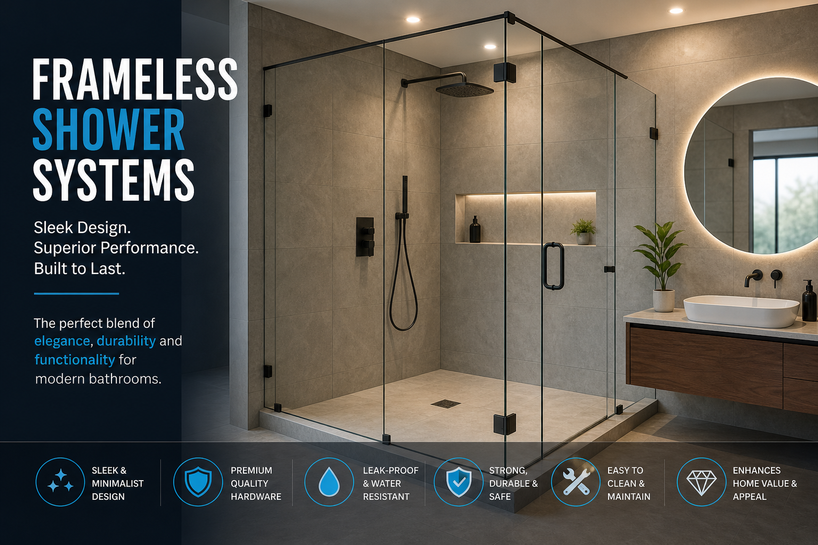 Frameless Shower Systems: The Modern Upgrade for Sleek, Durable & Leak-Proof Bathrooms
