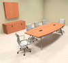 Modern Boat shaped 10' Feet Metal Leg Conference Table, #OF-CON-CV9