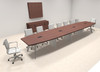 Modern Boat shaped 18' Feet Metal Leg Conference Table, #OF-CON-CV39