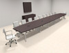 Modern Boat shaped 24' Feet Metal Leg Conference Table, #OF-CON-CV61