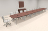 Modern Boat shaped 26' Feet Metal Leg Conference Table, #OF-CON-CV67