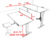 Two Persons Modern Power Adjustable Divider Workstation, #AL-OPN-HP3